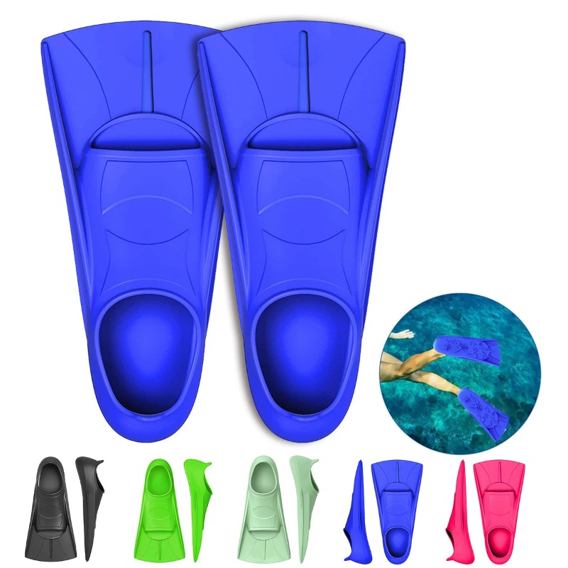 Swim Fin Short Blade - 軽量ショートブレードシュノーケリングフィン快適調整可能スイミングフィンプロフェッショナルウォータースポーツトレーニング用品