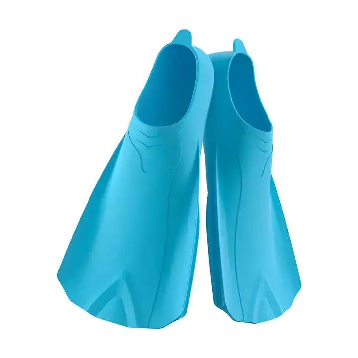 Swim Fin Short Blade - フルフット大人用・子供用トレーニングスイミングフィン、ダイビング・シュノーケリング用フィン、ショートブレードシリコンスイミングフィン