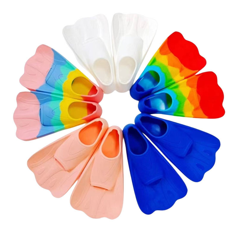 Swim Fin Short Blade - 大人と子供のためのシリコンダイビングフィン,レインボーカラー,ダイビング,フリースタイル,シュノーケリング,モデル2023