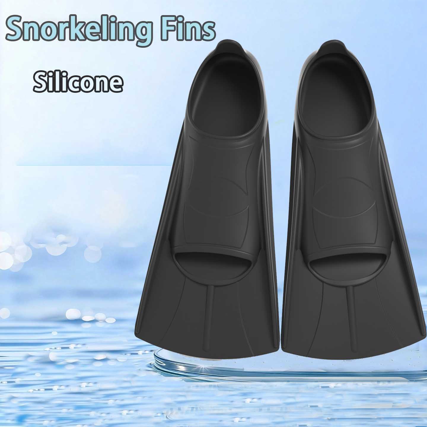 Swim Fin Short Blade - 水泳フィンシリコン女性男性用フィンプロフェッショナルプラスチックダイビングフィン大人子供用ショートブレードフィン水泳用