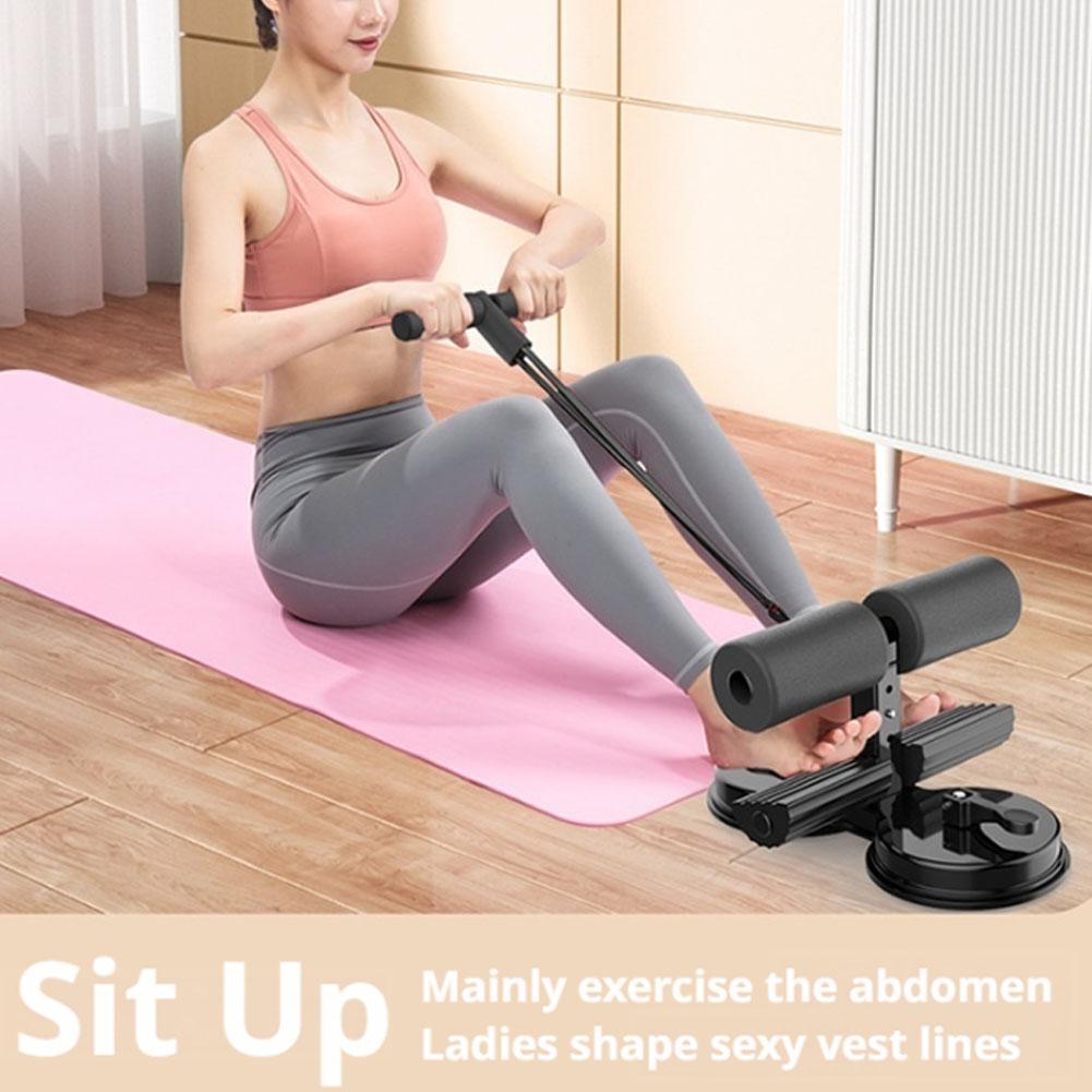 Sports Equipment Website - ダブルサクションカップ付きプルロープ付き腹筋トレーニング補助器具、ホームジムでのワークアウト用フィットネス機器