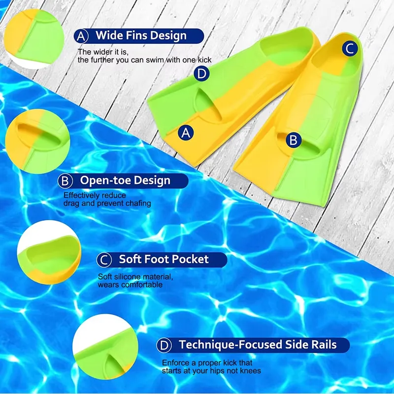 プロ仕様ショートブレードシリコンダイビングフィン、ダイビング - Swim Fin Short Blade のレビューと価格