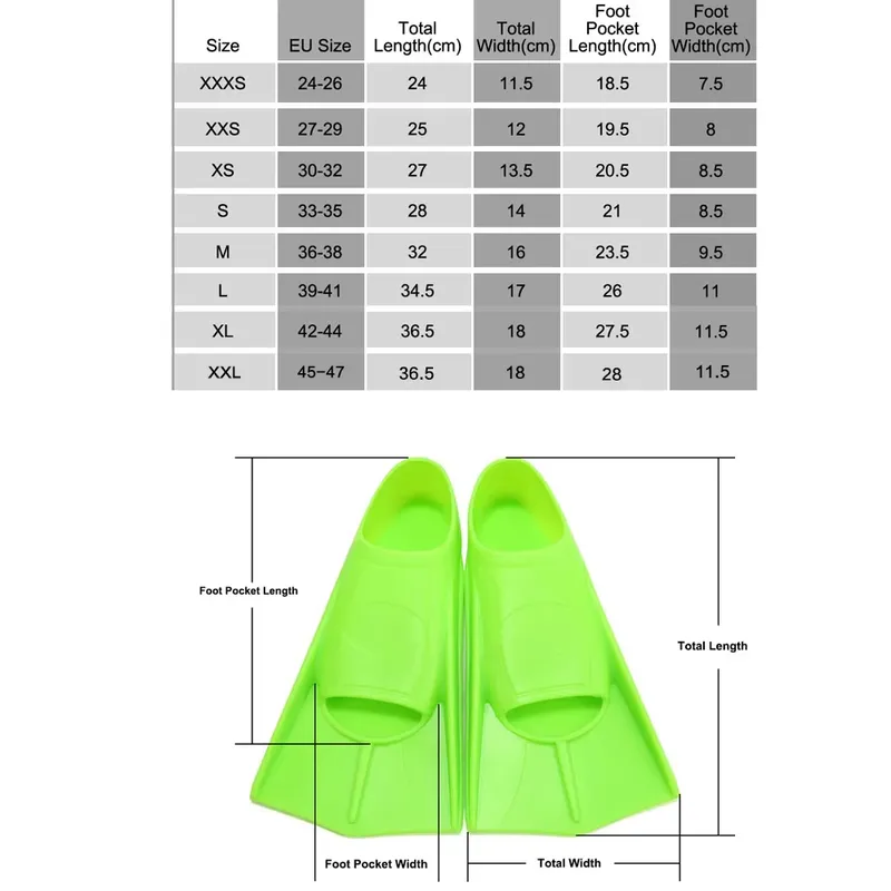 プロ仕様ショートブレードシリコンダイビングフィン、ダイビング - Swim Fin Short Blade のレビューと価格