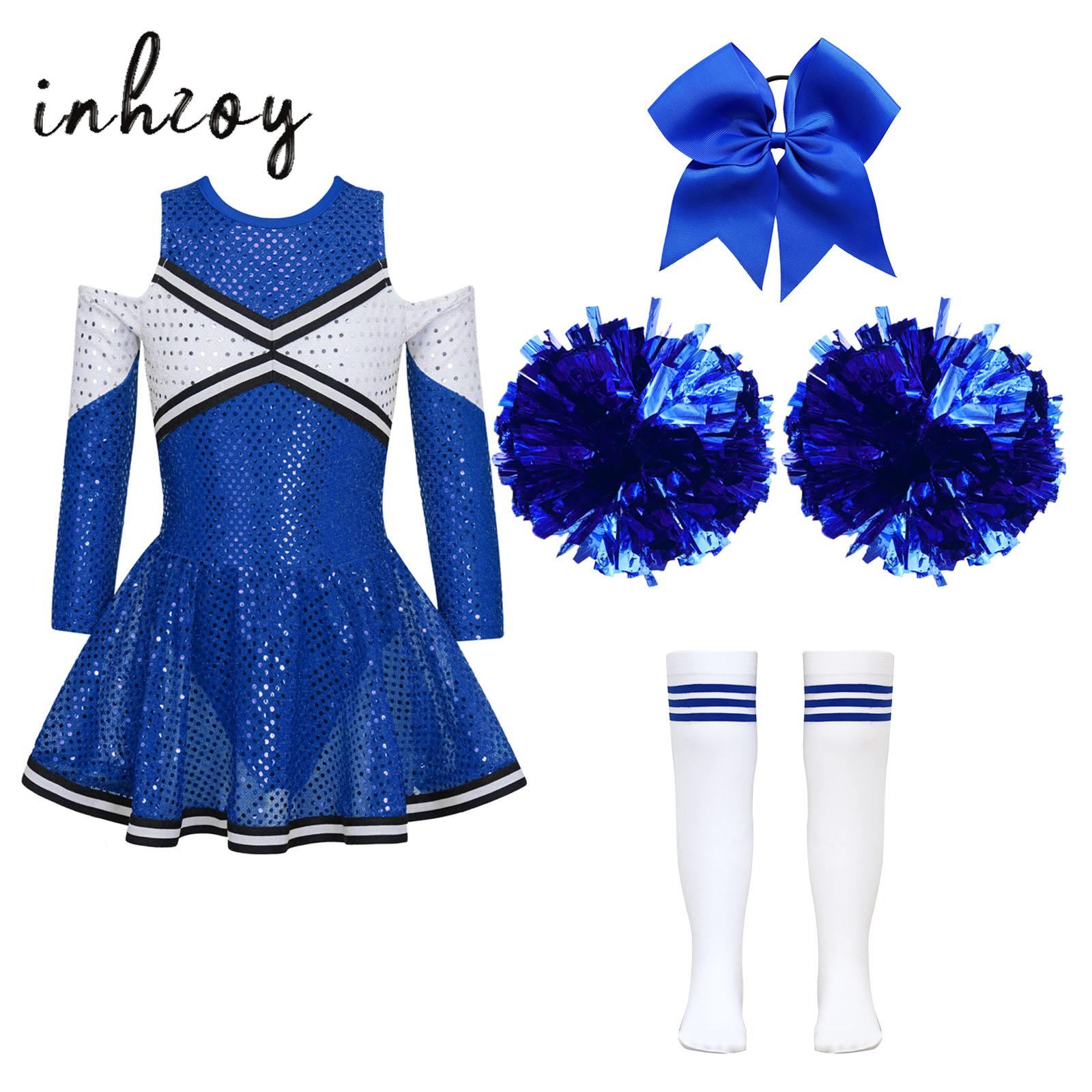 キッズガールズチアリーダーコスチューム チアリーディングダン - Cheerleading Pom Pom のレビューと価格