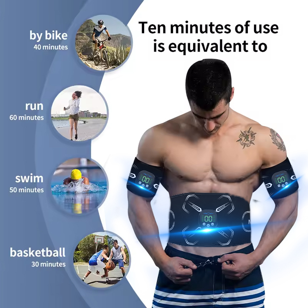 EMS 筋肉刺激装置腹部トレーナー腹筋トナー腕腹脚エクササイ - Sports Equipment Website のレビューと価格
