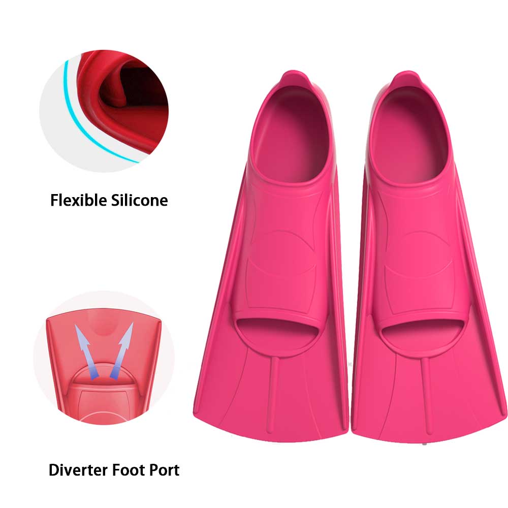 水泳フィンシリコン女性男性用フィンプロフェッショナルプラスチ - Swim Fin Short Blade のレビューと価格