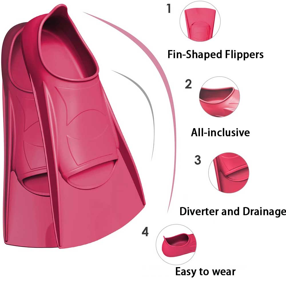 水泳フィンシリコン女性男性用フィンプロフェッショナルプラスチ - Swim Fin Short Blade のレビューと価格